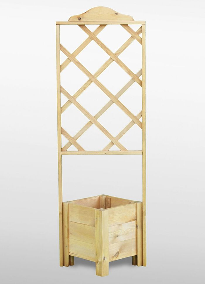 Plantenlatwerk van ge&iuml;mpregneerd grenenhout 