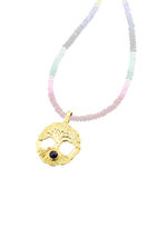 Levensboom hanger met echte saffier