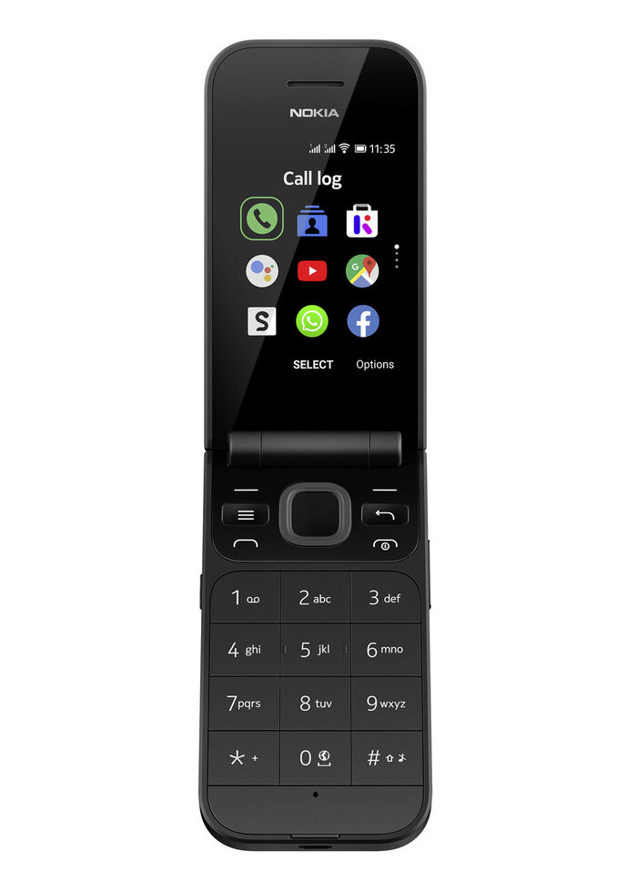 Nokia 2720 Flip clamshell-telefoon met grote knoppen ZWART