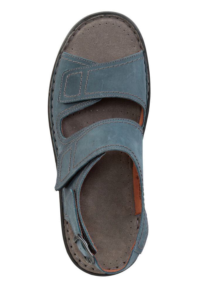 GINO GALANTE sandaal van gevet, geschaduwd rundnubuckleer JEANS