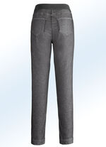 Supercomfortabele powerstretch jeans met speciale taillebandverwerking ANTRACIET