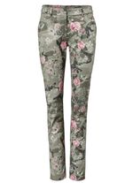 Broek met trendy dessin OLIJF-KAKI-ROSÉ