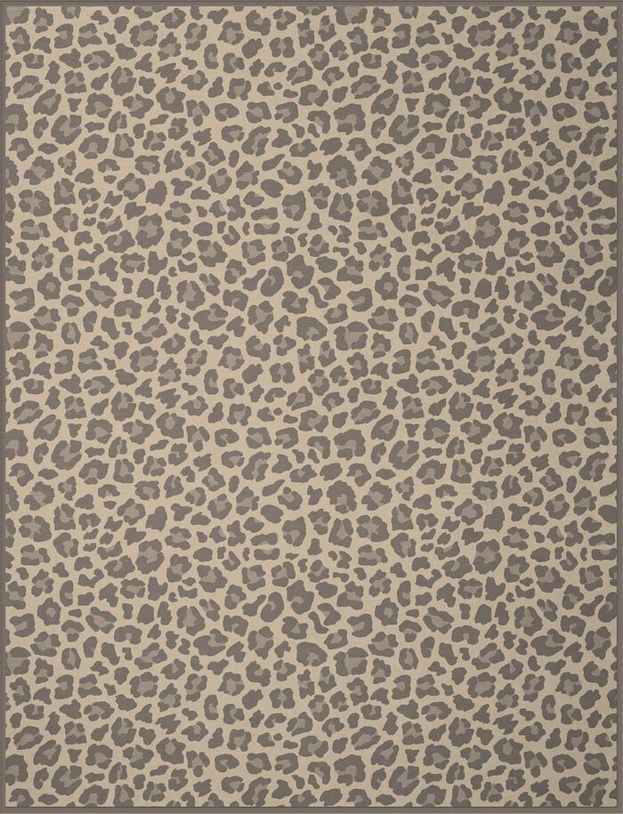 slaapdeken met velours rand BEIGE-BRAUN