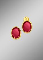 Oorbellen met echte granaat 