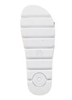 ELENA EDEN, zomerse damesmuiltjes van leer ROOD