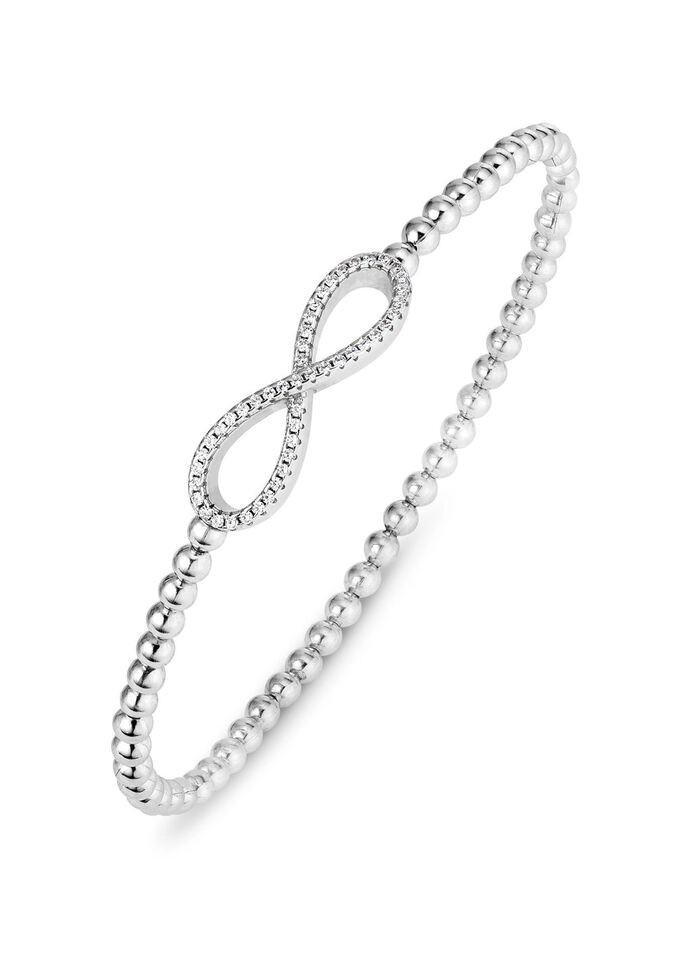 Ball chain armband gemaakt van fijn zilver 925/- met een oneindigheidssymbool 