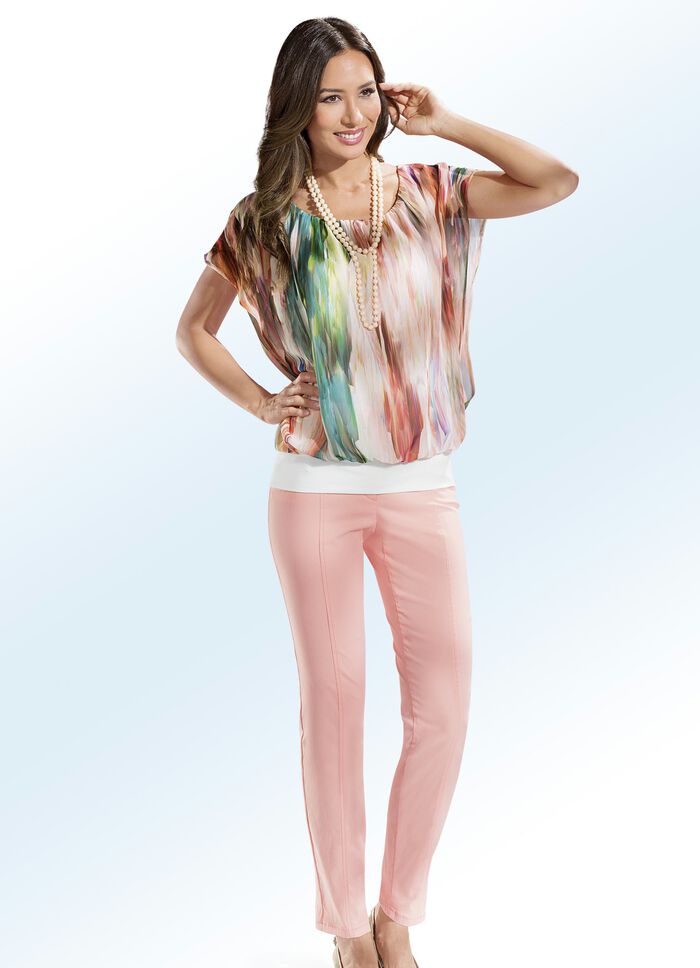 Broek met smalle enkel ABRIKOOS