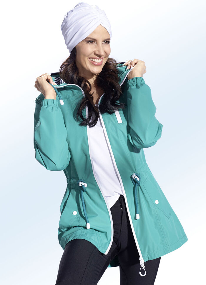 Functionele jas met vaste kap 