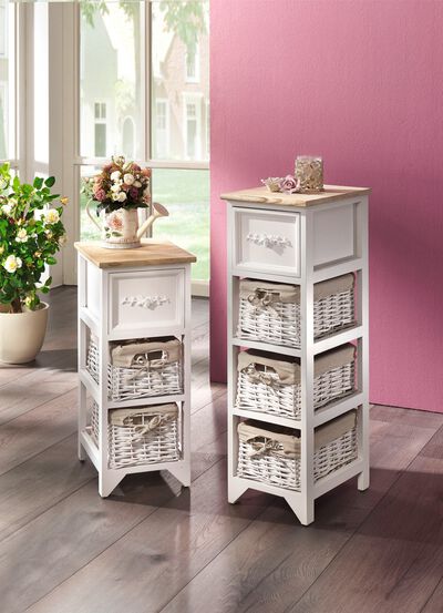 Commode met rotan manden 