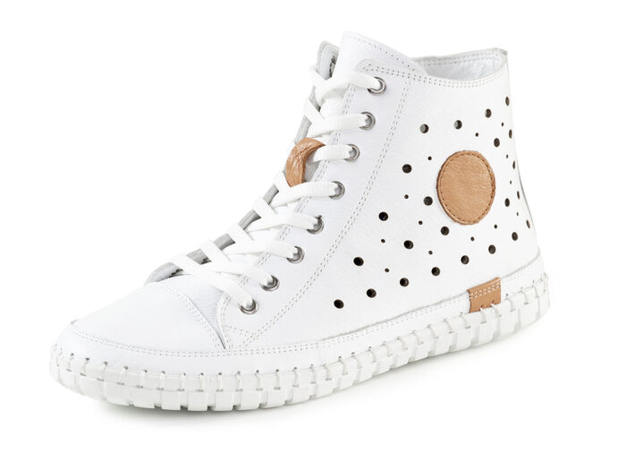 Gemini, zomerlaarzen voor dames, breedte G, met uitneembaar voetbed WIT