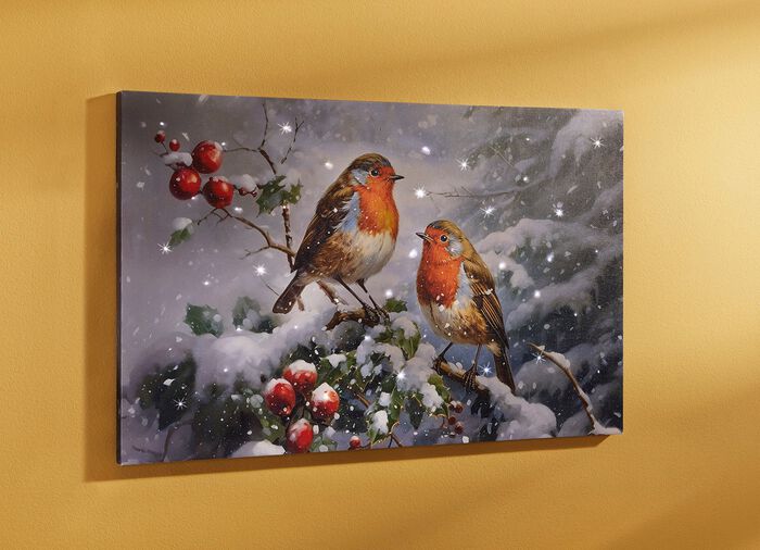 LED-canvasfoto op batterijen 