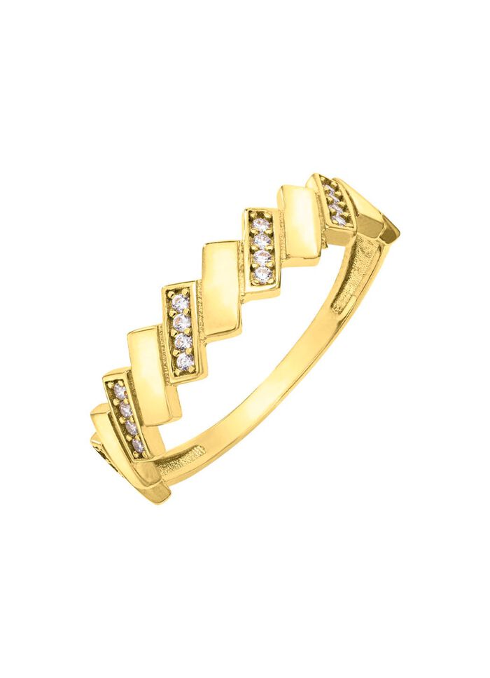 Prachtige damesring met synthetische zirkonia 