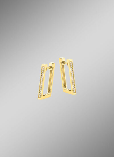 Moderne creolen met diamanten 