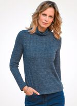 Shirt in een licht getailleerde vorm in 3 kleuren BLAUW