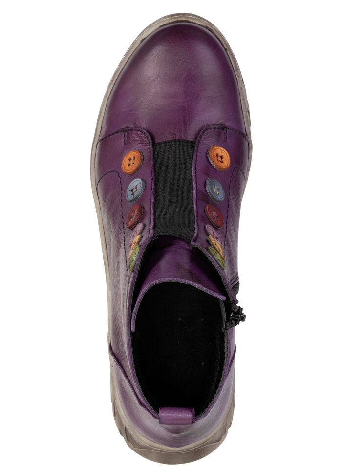 Gemini, trendy dames enkellaarsjes, winterschoenen, breedte G, met uitneembaar voetbed PAARS