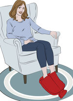 Vital Comfort voetwarmwaterkruik met zachte fleece hoes 