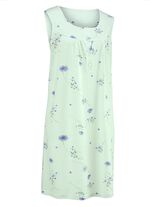 Pak van twee nachthemden met brede schouderbandjes en knopenlijst 