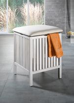 Badkamerkruk gemaakt van massief walnoothout WIT