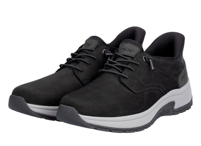 Rieker sneakers met verstevigde achterkap voor eenvoudig aantrekken ZWART
