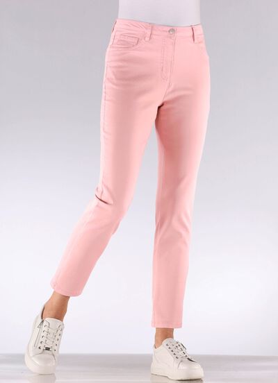 Luxe jeans met borduursel in 7/8-lengte 