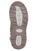 Gevoerde dameslaarzen, winterschoenen, met rits TAUPE