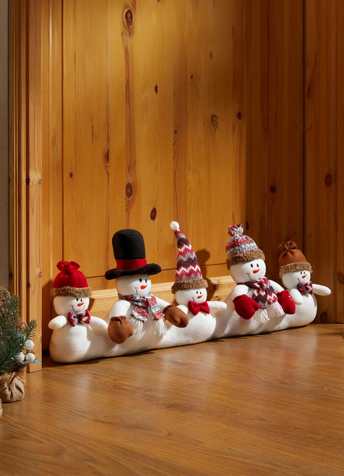 Trekroller met 5 grappige sneeuwpoppen 