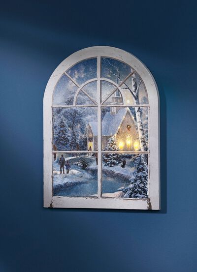 LED-foto op houten frame 