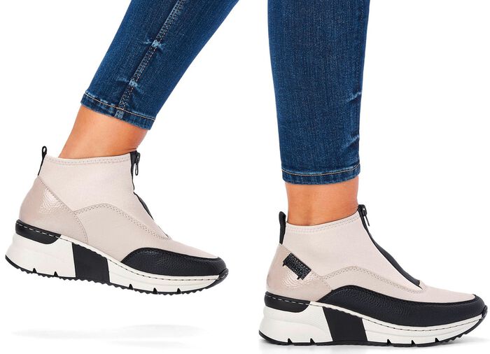 Rieker, stijlvolle dameslaarzen, breedte G, met rits 