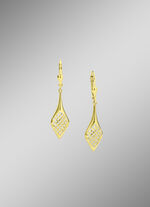 Beweegbare, opengewerkte en glanzende oorbellen 