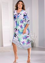 Laurina nachthemd met geweldige randprint 