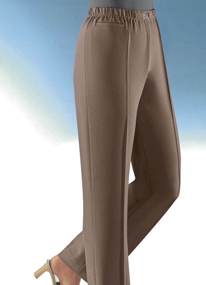 Pull-on broek in 8 kleuren MIDDENBRUIN