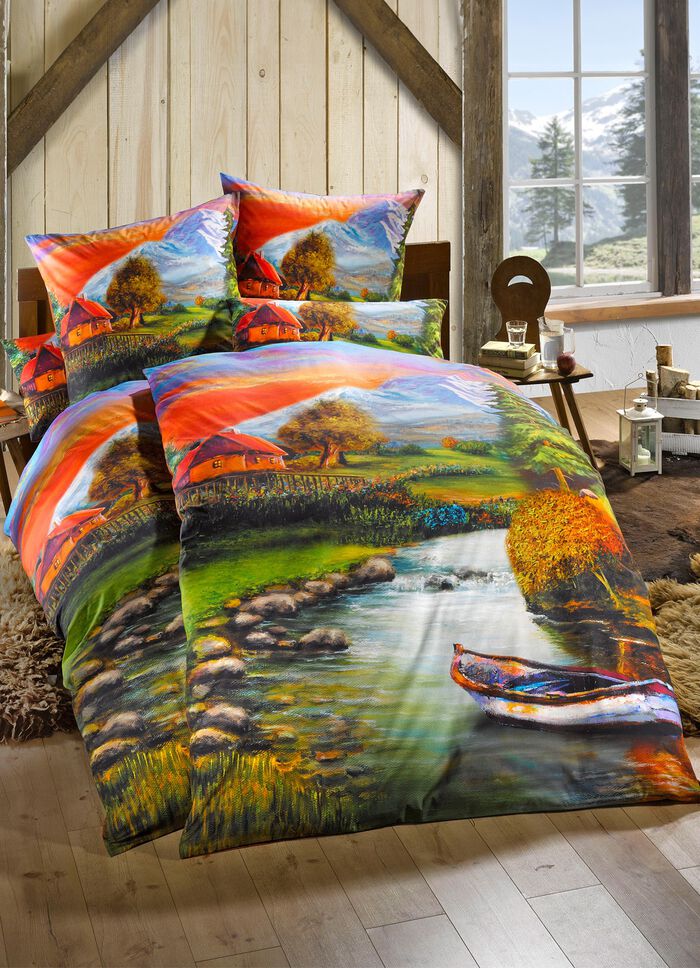 Beddengoedset met een adembenemend landschapsmotief 