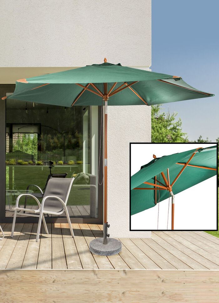 Parasol van hardhout 