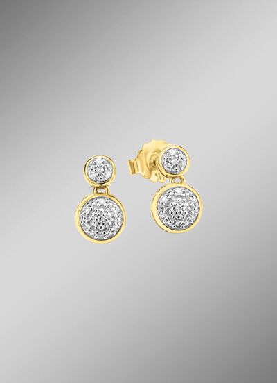 Beweegbare diamanten oorbellen 