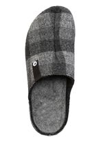 Laurina pantoffels gemaakt van geruit textielmateriaal GRIJS