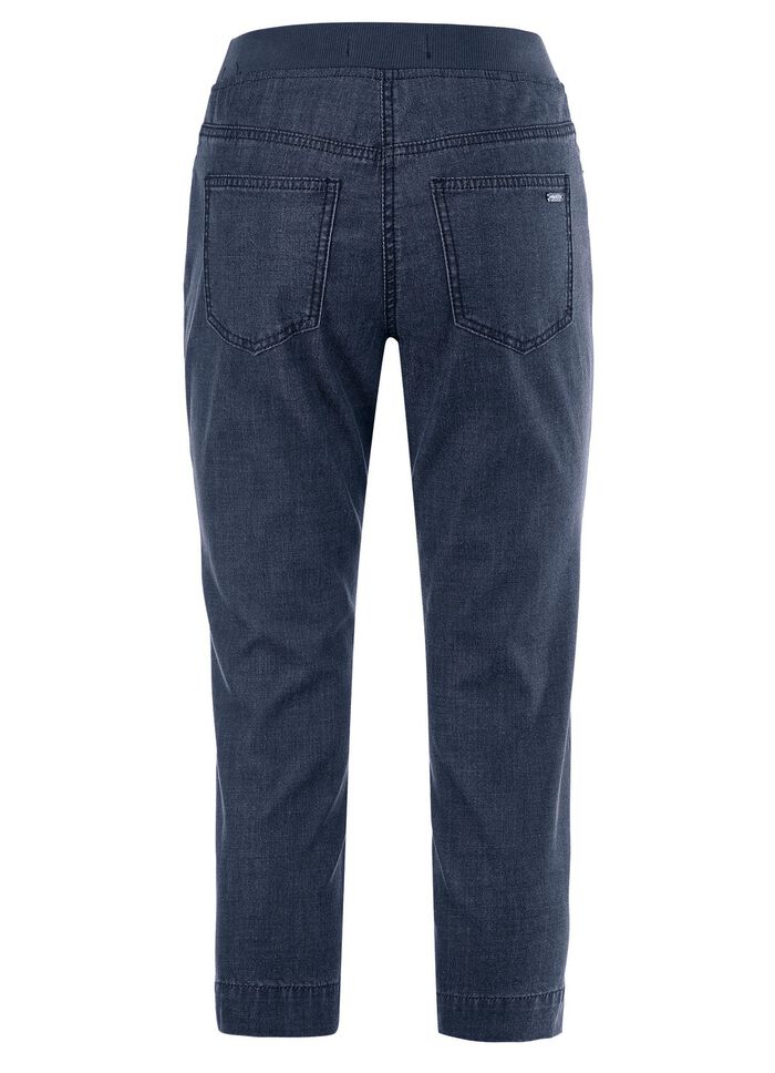 Caprijeans met strasssteentjes 