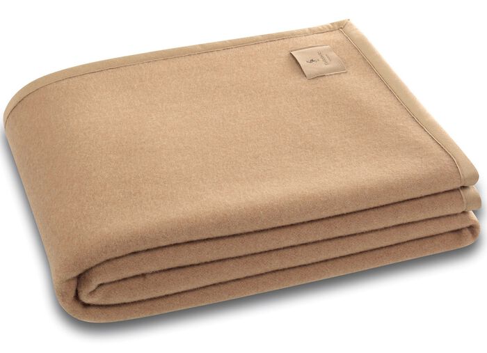 Deken gemaakt van scheerwol en kamelenhaar 