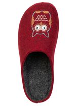 Klassieke damespantoffels, gemaakt van viltmateriaal 