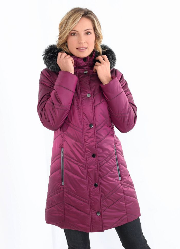 Lange jas in 2 kleuren CYCLAAM