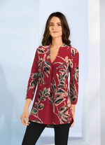 Overhemdtuniek met mooie decoratieve plooien 