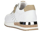 Remonte sneakers met decoratieve perforaties eronder WIT-ZAND