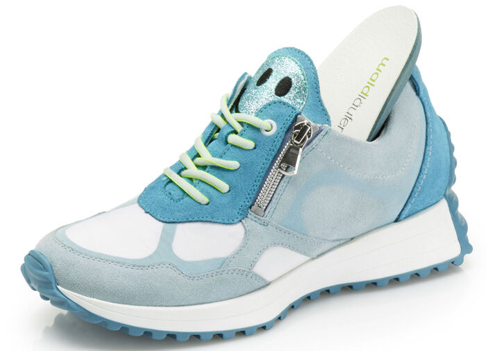 Waldläufer sneakers met brutale glitterapplicaties TURQUOISE