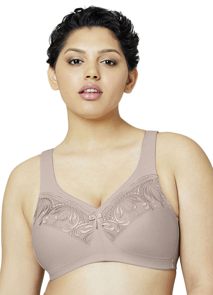 Glamorise steunbh met borduurwerk TAUPE