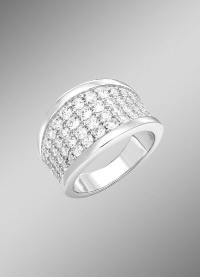 Chique damesring met zirkonia 