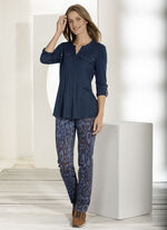 Jeans met trendy dierenbontdessin 