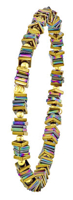 Kleurrijke armband met echte hematiet 