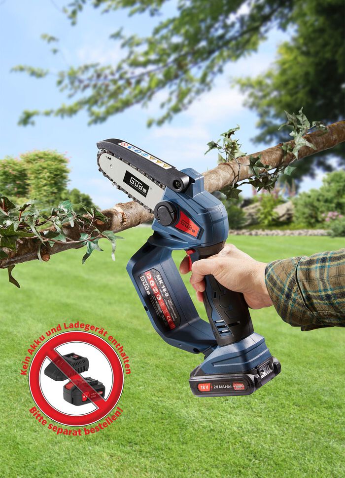 Accu-minikettingzaag (accu en oplader niet inbegrepen) 