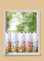 Korte jaloezie&euml;n met klaprozenmotieven 