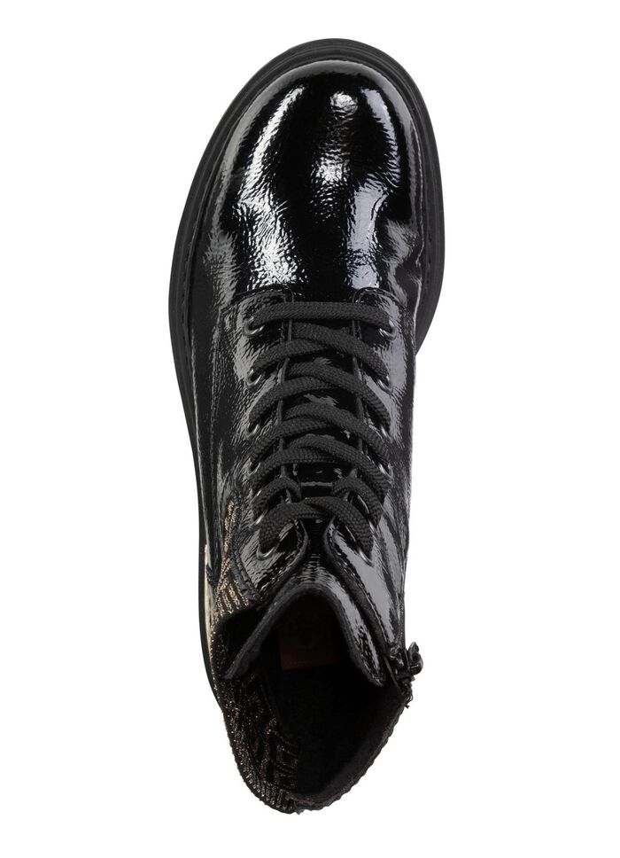 Rieker, stijlvolle dames enkellaarsjes, winterschoenen, met rits ZWART-GOUD