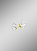 Oorstekers met 6 briljant geslepen diamanten en 40 diamanten 